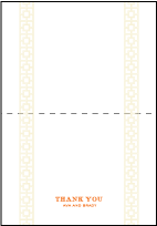 Palmas Letterpress Thank You Card Fold Design Small