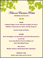 Paradise Letterpress Menu Design Small
