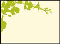 Paradise Letterpress Placecard Flat Design Small
