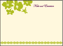 Paradise Letterpress Thank You Card Flat Design Small