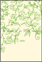 Pastoral Letterpress Placecard Fold Design Small