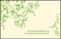 Pastoral Letterpress Reply Postcard Front Design Small