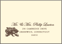 Pavilion Letterpress Reply Envelope Design Small