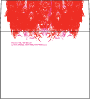 Peacock Feathers Letterpress Envelope Design Small