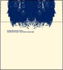 Peacock Full Body Letterpress Envelope Design Small