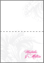 Plume Letterpress Thank You Card Fold Design Small