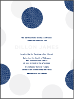 Polka Stripe Letterpress Bar Mitzvah Design Small