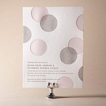 Polka Stripe Letterpress Invitation Design Small