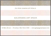 Polka Stripe Letterpress Reception Design Small