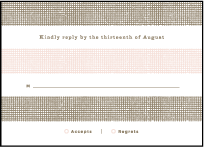Polka Stripe Letterpress Reply Design Small