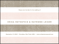Polka Stripe Letterpress Save The Date Design Small