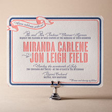 Popular Country Letterpress Invitation Design Small