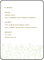 Popular Quilt Letterpress Menu Design Small