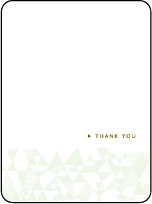 Popular Quilt Letterpress Thank You Card Flat Design Small