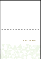 Popular Quilt Letterpress Thank You Card Fold Design Small