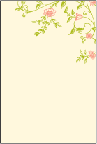 Printemps Letterpress Placecard Fold Design Small