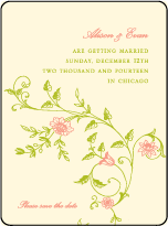 Printemps Letterpress Save The Date Design Small