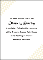 Pyramid Letterpress Reception Design Small