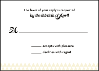 Pyramid Letterpress Reply Design Small