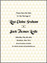 Pyramid Letterpress Save The Date Design Small