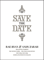 Rae Letterpress Save The Date Design Small