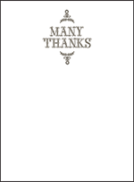 Rae Letterpress Thank You Card Flat Design Small