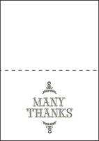 Rae Letterpress Thank You Card Fold Design Small