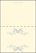 Ravenna Letterpress Placecard Fold Design Small