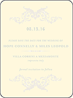 Ravenna Letterpress Save The Date Design Small
