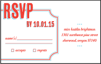 Refined Newport Letterpress Reply Postcard Front Design Small