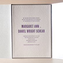 Refined Space Letterpress Invitation Design Small