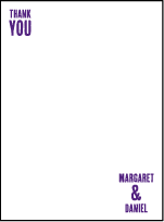 Refined Space Letterpress Thank You Card Flat Design Small
