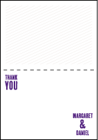 Refined Space Letterpress Thank You Card Fold Design Small