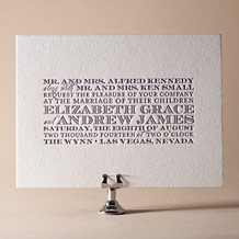 Refined Study Letterpress Invitation Design Small