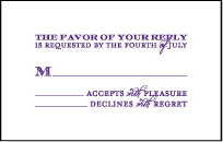 Refined Study Letterpress Reply Postcard Front Design Small