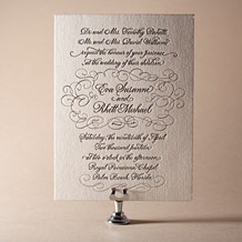 Revival Calligraphy Letterpress Invitation Design Small