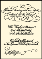 Revival Calligraphy Letterpress Reception Design Small