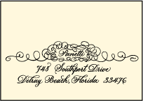 Revival Calligraphy Letterpress Reply Envelope Design Small