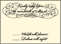 Revival Calligraphy Letterpress Reply Design Small