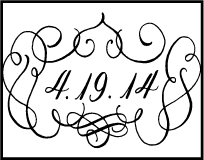 Revival Calligraphy Letterpress Stamp Design Small