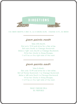 Ribbon Letterpress Direction Design Small