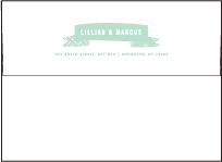 Ribbon Letterpress Envelope Design Small