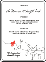 Ribbon Heart Letterpress Direction Design Small
