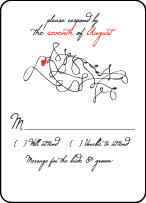 Ribbon Heart Letterpress Reply Design Small