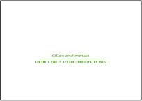 Ribbon Letterpress Reply Envelope Design Small