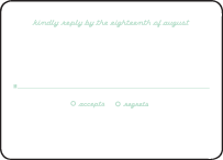 Ribbon Letterpress Reply Design Small