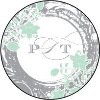 Rococo Elegance Letterpress Coaster Design Small