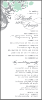 Rococo Elegance Letterpress Program Tea Design Small