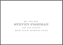 Rococo Elegance Letterpress Reply Envelope Design Small