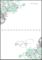 Rococo Elegance Letterpress Thank You Card Fold Design Small